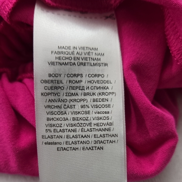 Lauren Ralph Lauren Hot Pink Faux Wrap Jersey Knit Peplum 3/4 Sleeve Top‎ - Picture 12 of 14